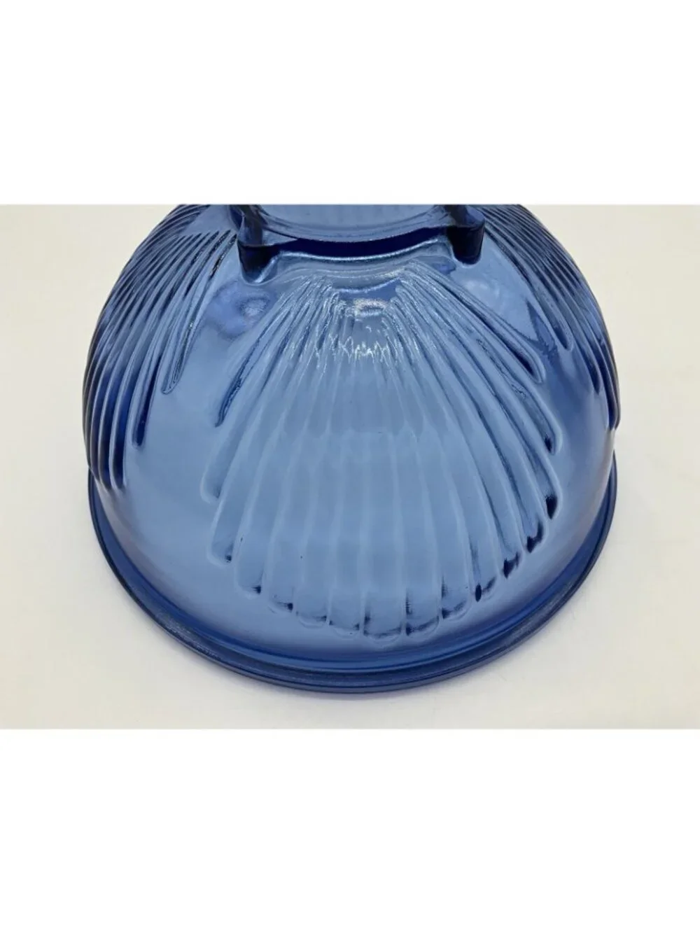 Hazel Atlas Cobalt Blue Pillar Optic Depression Glass Bowls, Set of 2 MCM